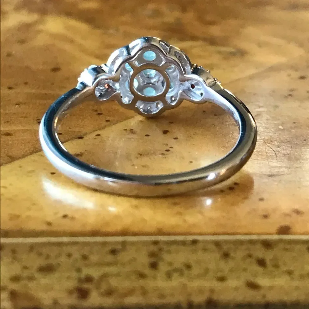 Natural Grandidierite Sterling Silver Ring Size 9